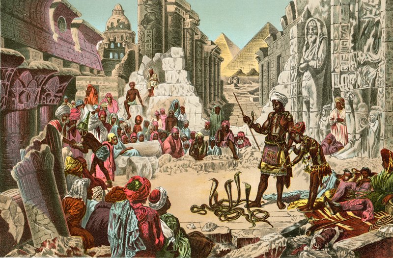 Det gamle Egypten og det moderne Egypten i kontrast af North American