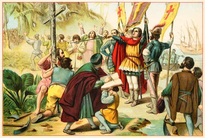 Columbus tager den nye verden i besiddelse af North American