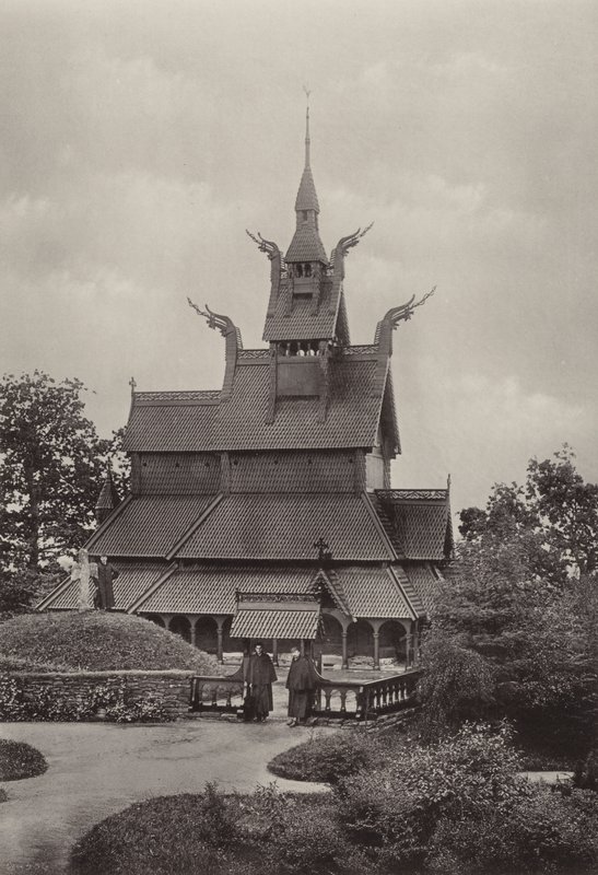 Fantoft, Stavkirke, Bergen (s/h foto) af Norwegian Photographer