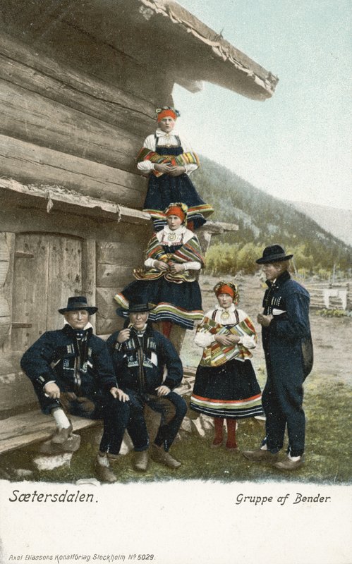 Gruppe af landmænd, Setesdal, Norge af Norwegian Photographer