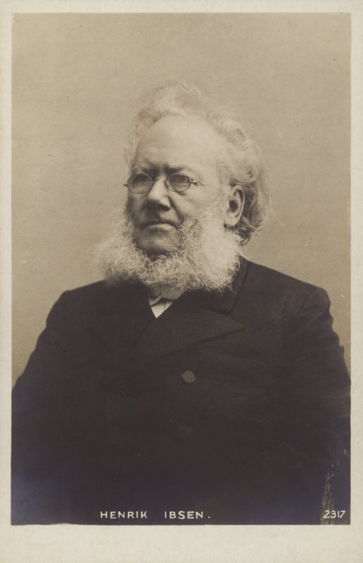 Henrik Ibsen (1828-1906), norsk dramatiker af Norwegian Photographer