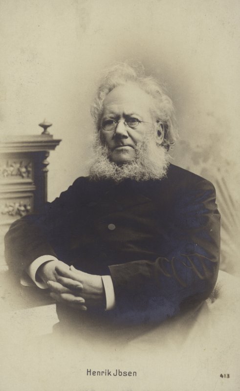 Henrik Ibsen, norsk dramatiker (s/h foto) af Norwegian Photographer