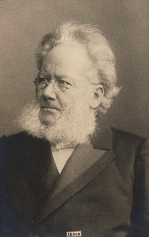 Henrik Ibsen, norsk dramatiker og digter (s/h foto) af Norwegian Photographer