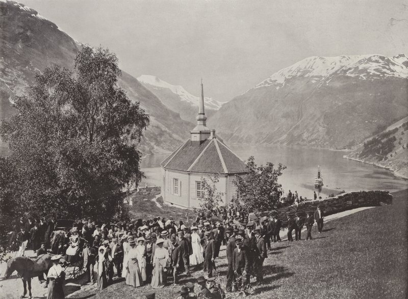 Merok, Geiranger (s/h foto) af Norwegian Photographer