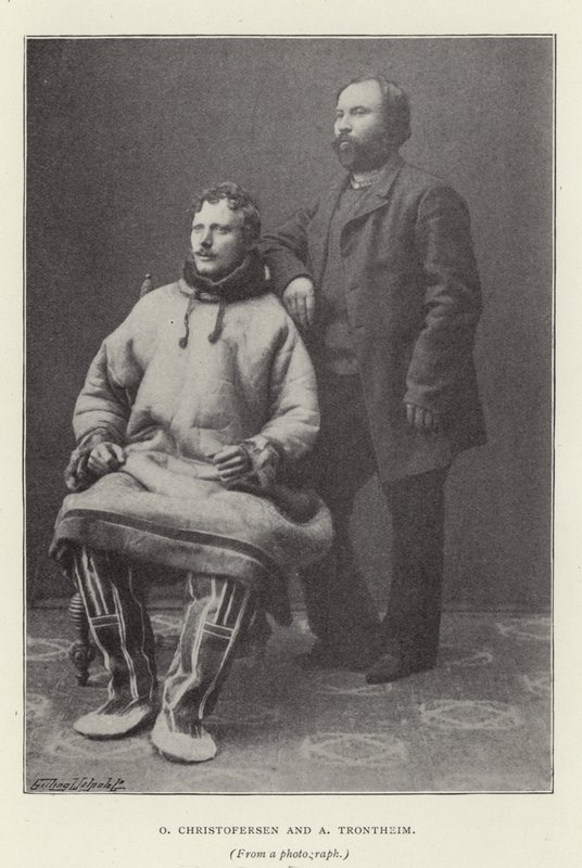 O Christofersen og A Trontheim (s/h foto) af Norwegian Photographer
