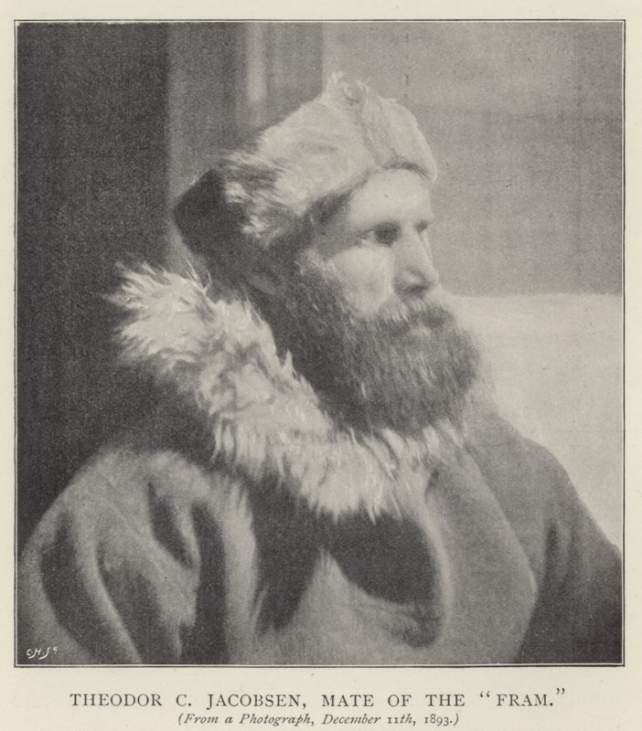 Theodor C Jacobsen, styrmand for "Fram" (s/h foto) af Norwegian Photographer