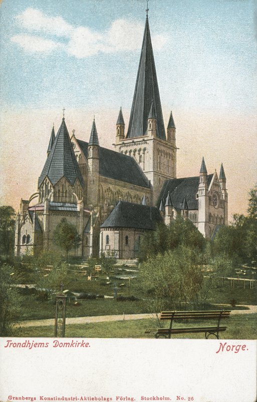Trondheim Katedral, Norge (farvefoto) af Norwegian Photographer