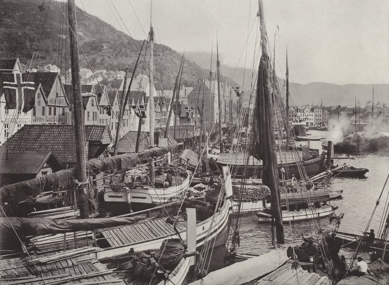 Udsigt over Bergens havn af Norwegian Photographer