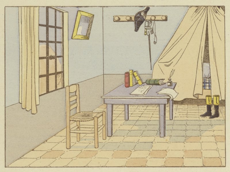 En løjtnant i Valence i 1785, Napoleon rejste sig før daggry af Onfray de Breville Job