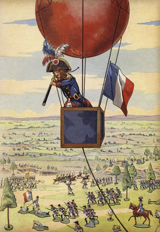 Slaget ved Fleurus med ballon af Onfray de Breville Job