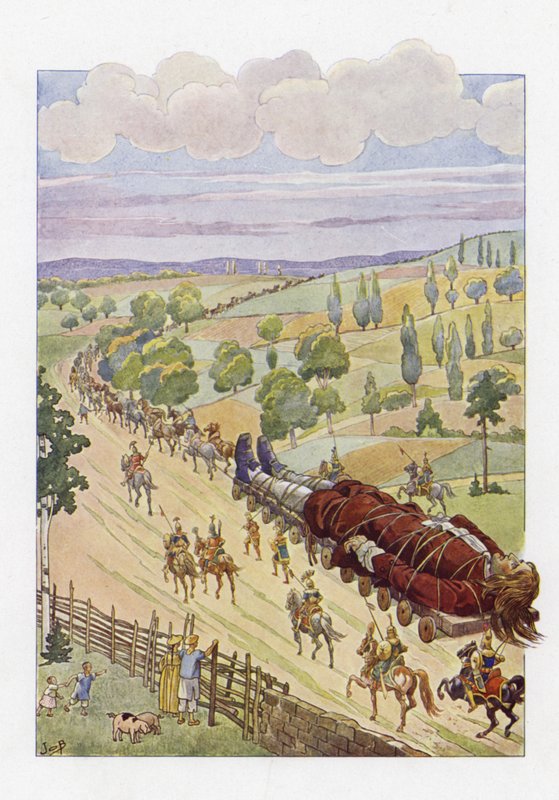 Illustration til Gullivers Travels af Onfray de Breville Job