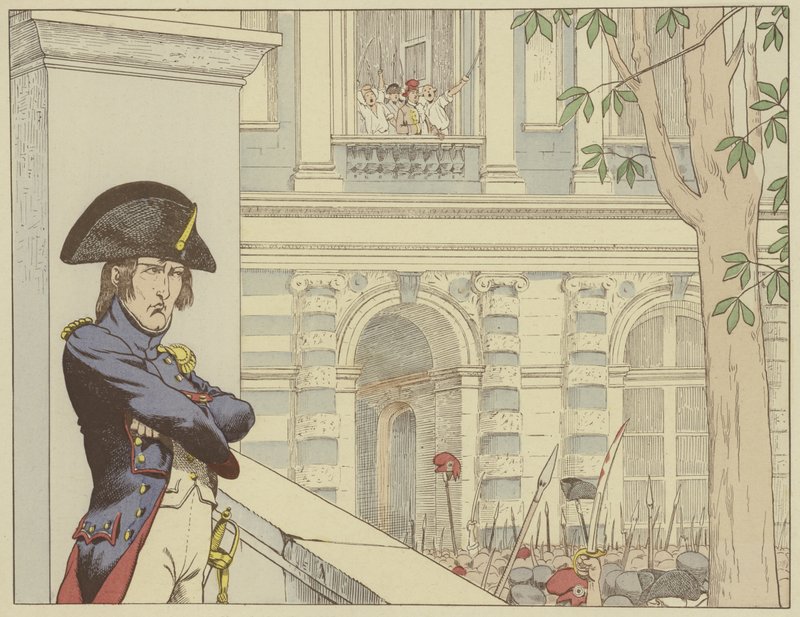 Napoleon ser kong Ludvig XVI for anden gang, 20. juni 1792 af Onfray de Breville Job