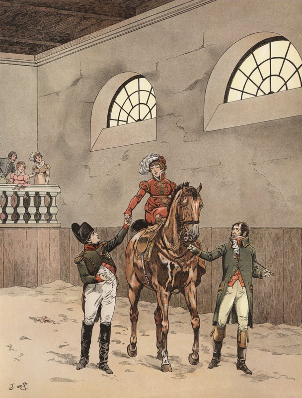 Napoleons nye kejserinde til sin ridetime af Onfray de Breville Job