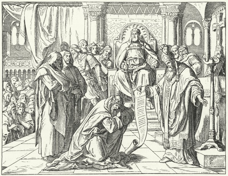 Offentlig bod for Ludvig den fromme, 822 af Oskar Pletsch
