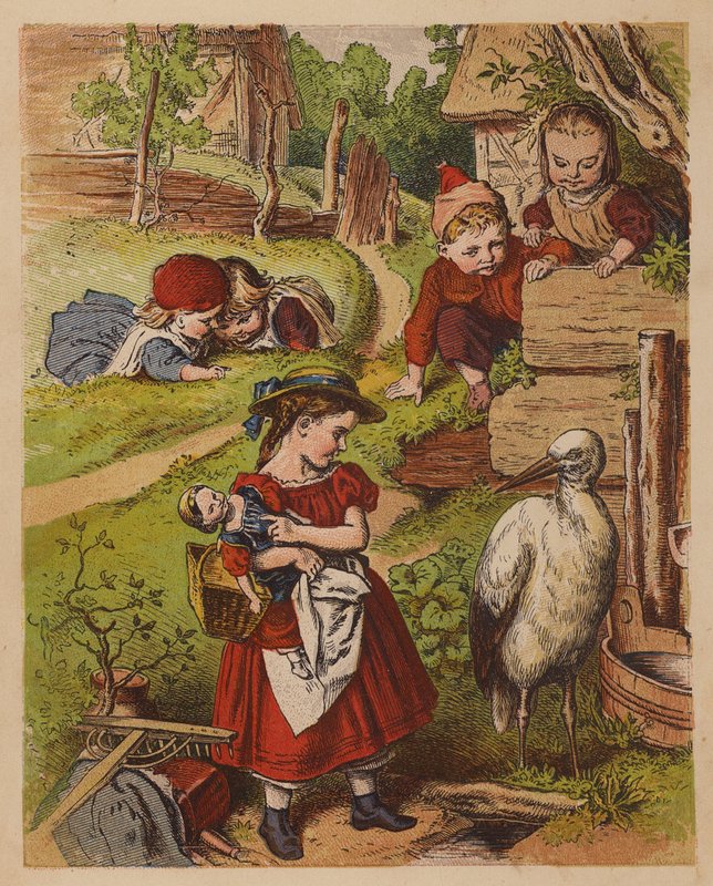 Hr. Stork (farvelitografi) af Oskar Pletsch