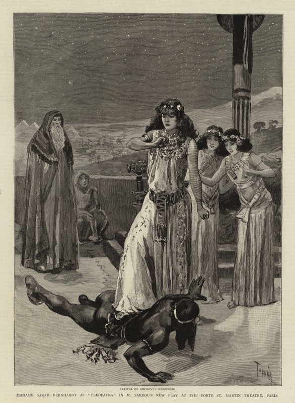 Madame Sarah Bernhardt som Cleopatra i M Sardou