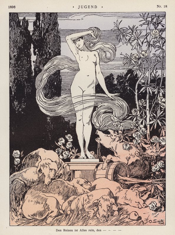 The Pure is All Pure (farve litho) af Otto Seitz