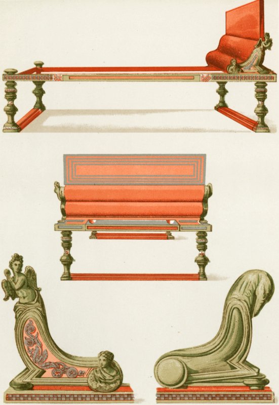 Bronzemøbler fra Pompeji af P. Sellier
