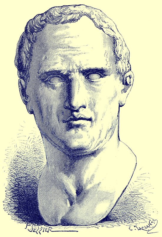 Cicero, illustration fra "History of Rome" af Victor Duruy, udgivet i 1884 (digitalt forbedret billede) af P. Sellier