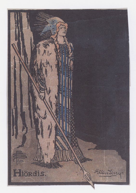 Ellen Terry at Hiordis in Ibsen ?s The Vikingsdani af Pamela Colman Smith