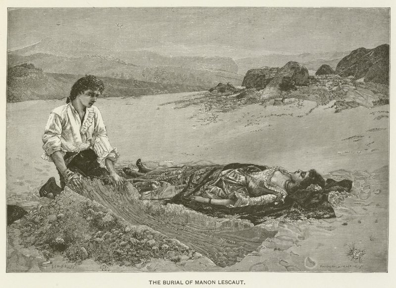 Begravelsen af Manon Lescaut af Pascal Adolphe Jean Dagnan Bouveret