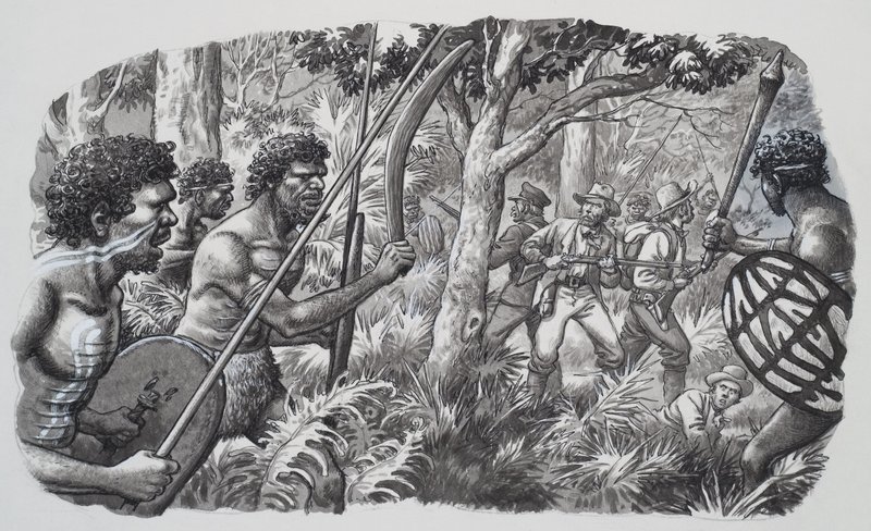 Aborigines (gouache på papir) af Pat (1907-95) Nicolle