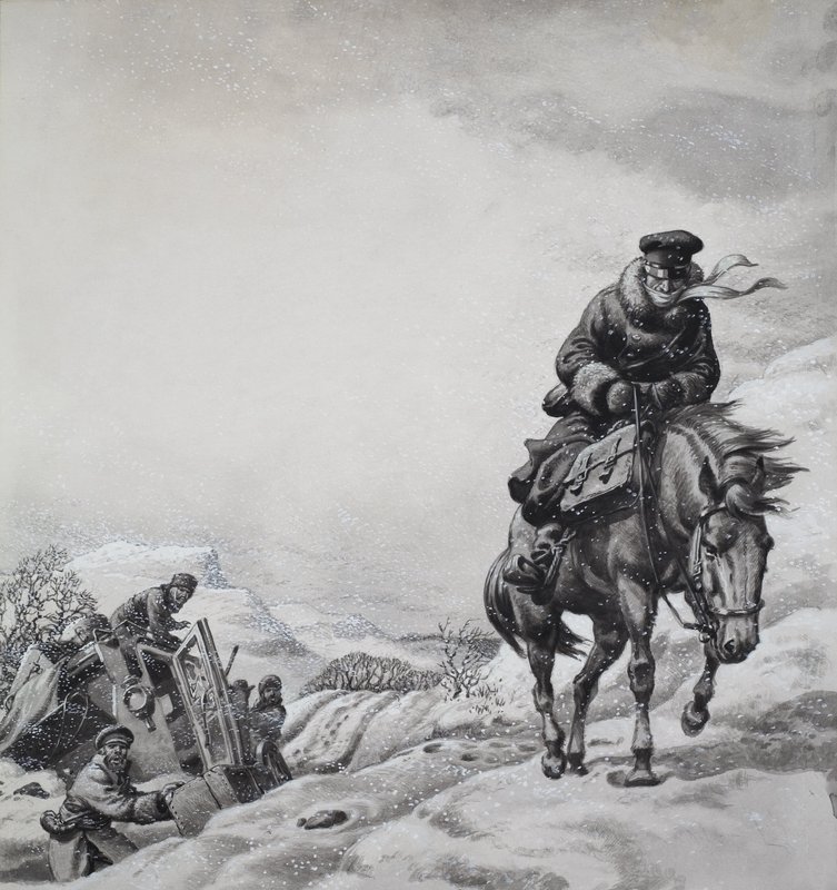 Royal Messenger James Baillie Fraser (1783-1856) (gouache på papir) af Pat (1907-95) Nicolle