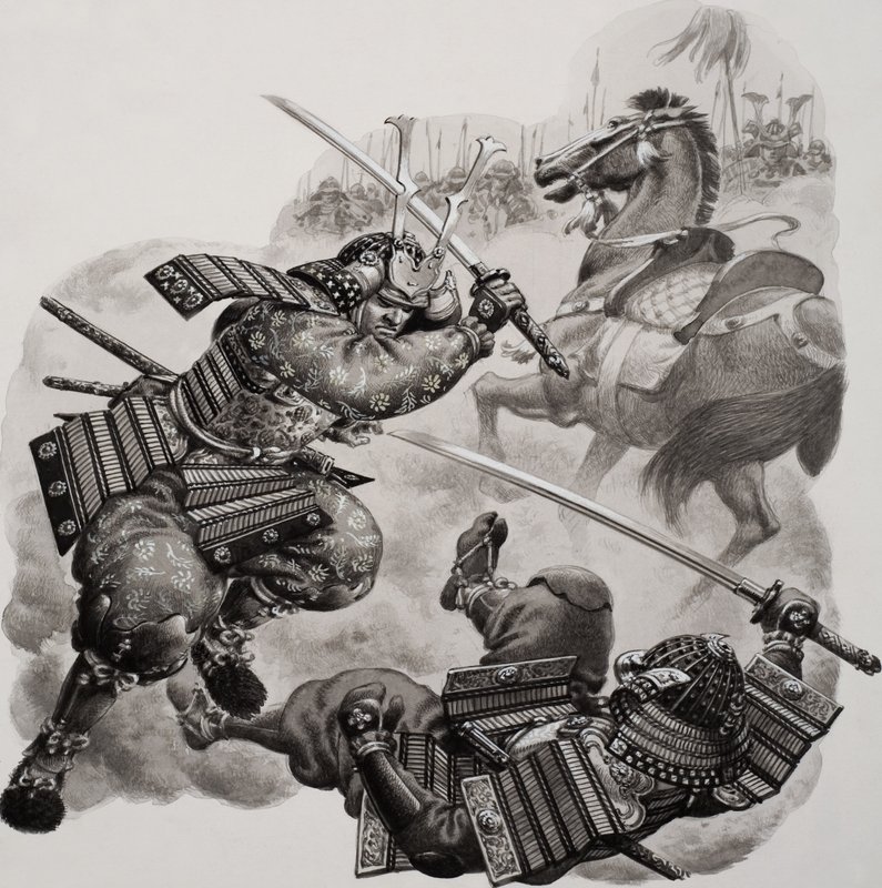 Samurai (gouache på papir) af Pat (1907-95) Nicolle