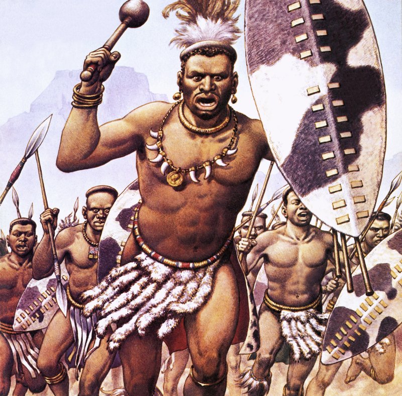 Zulu-kriger af Pat (1907-95) Nicolle