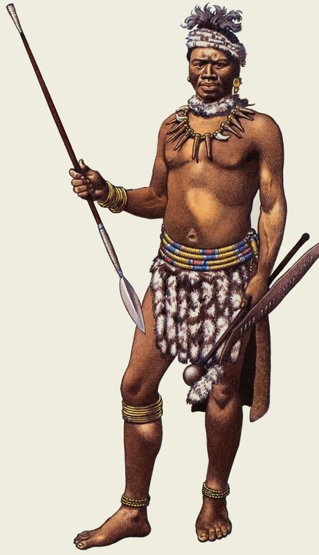 Zulu-kriger af Pat (1907-95) Nicolle