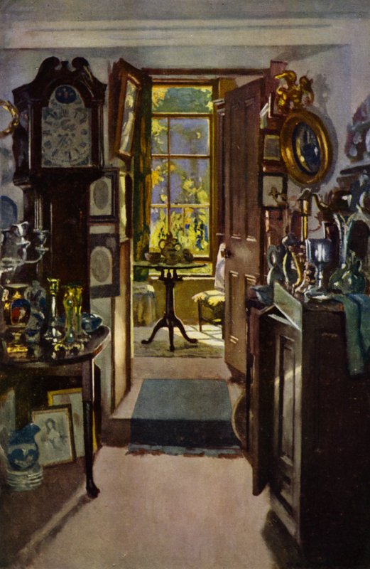 The Curiosity Shop (farve litografi) af Patrick William Adam