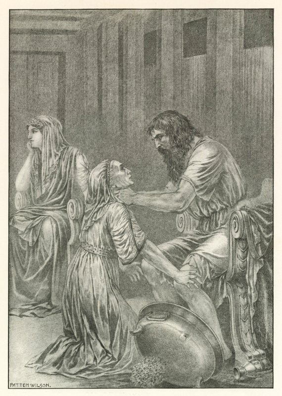 Illustration til Homers Odysseen (litografi) af Patten (after) Wilson