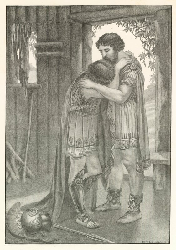 Illustration til Homers Odysseen (litografi) af Patten (after) Wilson