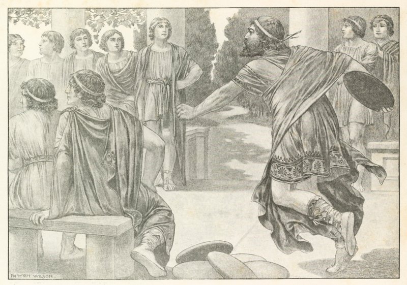 Illustration til Homers Odysseen (litografi) af Patten (after) Wilson