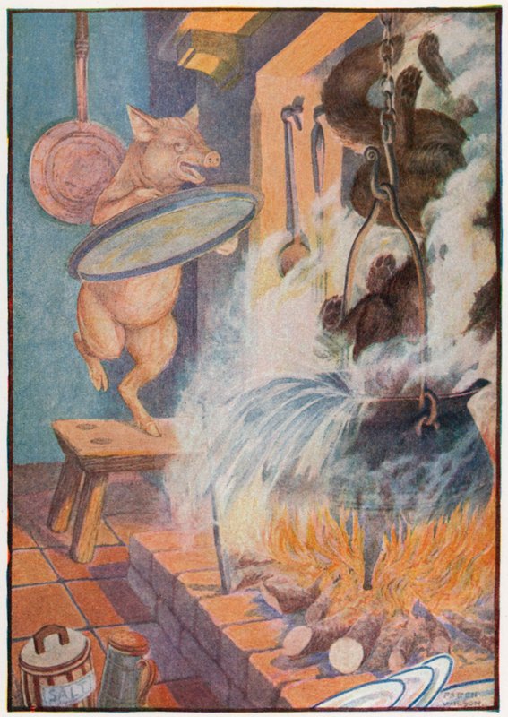 I faldt ulven (farve litho) af Patten Wilson