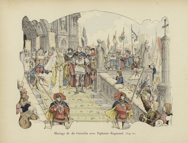 Bryllup af Bertrand du Guesclin og Tiphaine Raguenel af Paul de Semant