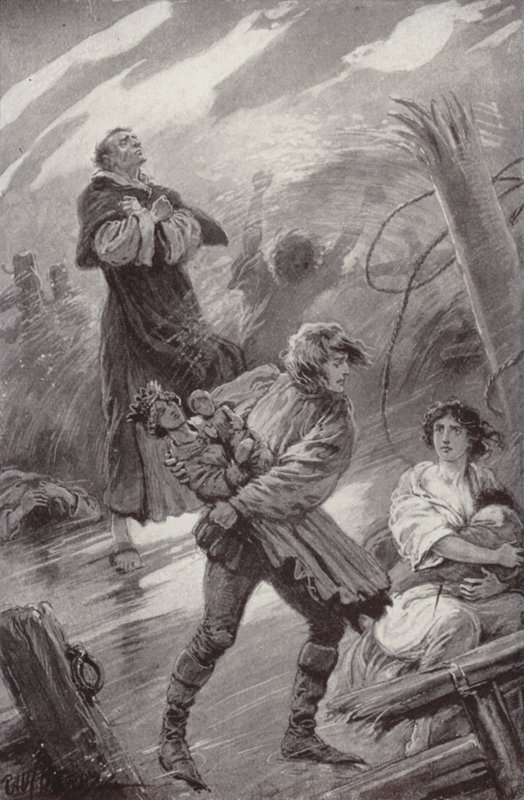 Illustration til The Cloister and The Hearth af Charles Reade (litho) af Paul (after) Hardy
