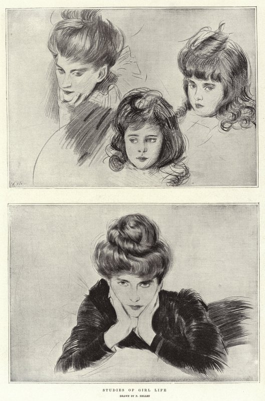 Studier af pigelivet af Paul Cesar Helleu