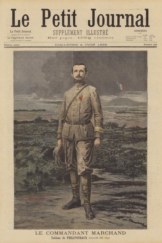 Major Jean-Baptiste Marchand, fransk soldat og opdagelsesrejsende af Paul Dominique Philippoteaux