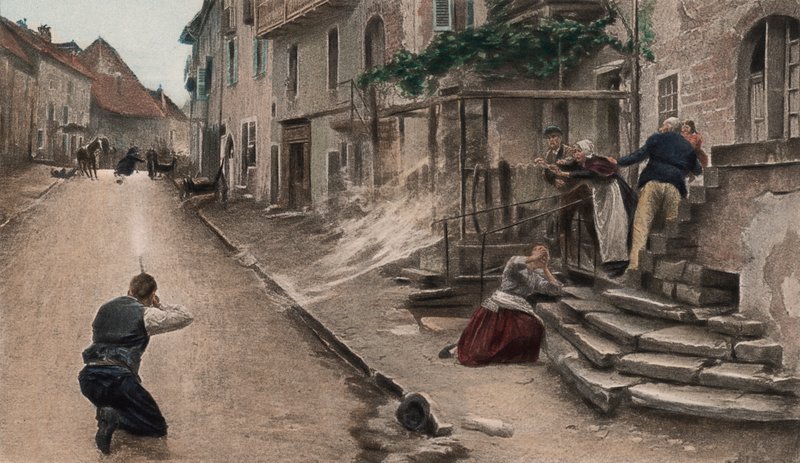 A Brave (farvefotogravure) af Paul Émile Boutigny