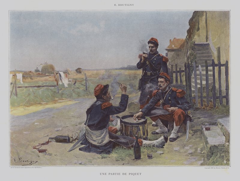 Et spil Piquet af Paul Émile Boutigny