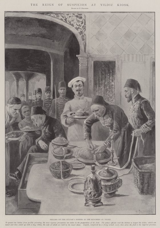 Mistankens regeringstid ved Yildiz Kiosk af Paul Frenzeny