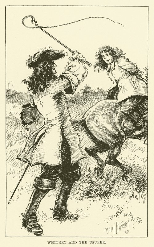 Whitney and the Usurer (gravering) af Paul Hardy