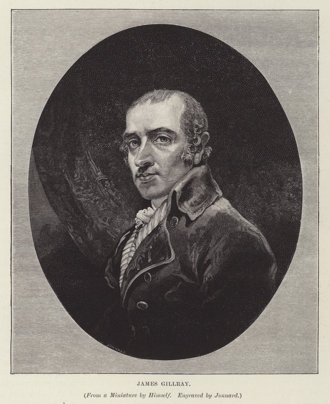 James Gillray, engelsk kaikaturist, satiriker og grafiker (gravering) af Paul Jonnard