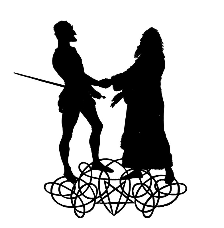 Faust og Mephistopheles (gravering) af Paul Konewka