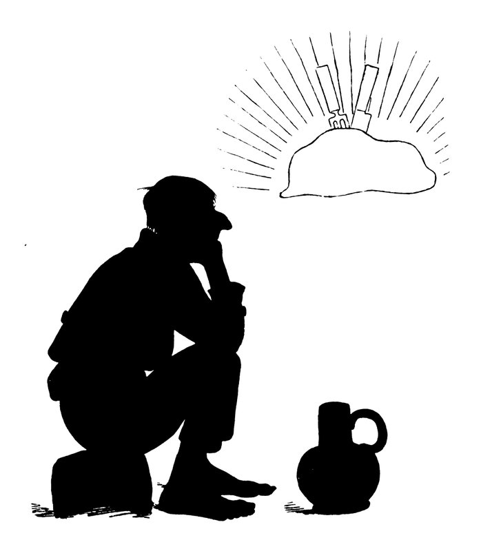 Silhouette af Paul Konewka (litho) af Paul Konewka