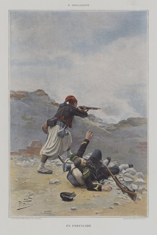 En Embuscade (I baghold) af Paul Louis Narcisse Grolleron