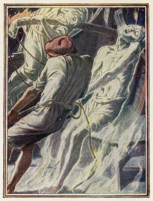 Illustration til Coleridges The Ancient Mariner (farvelitografi) af Paul Vincent Woodroffe