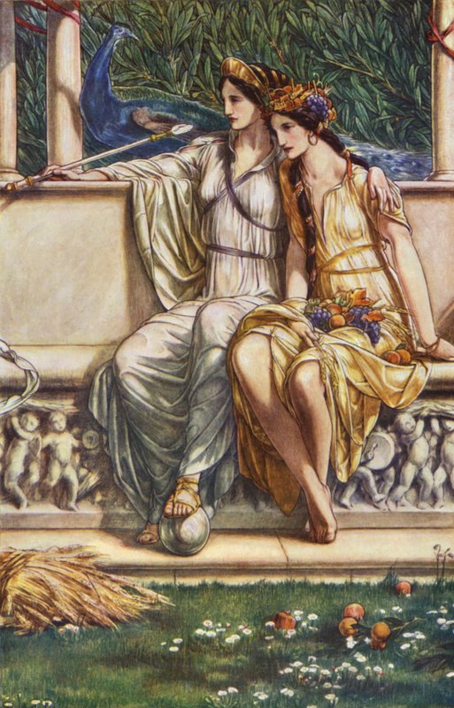 The Tempest af William Shakespeare, akt IV, Scene 1 (farve litho) af Paul Vincent Woodroffe