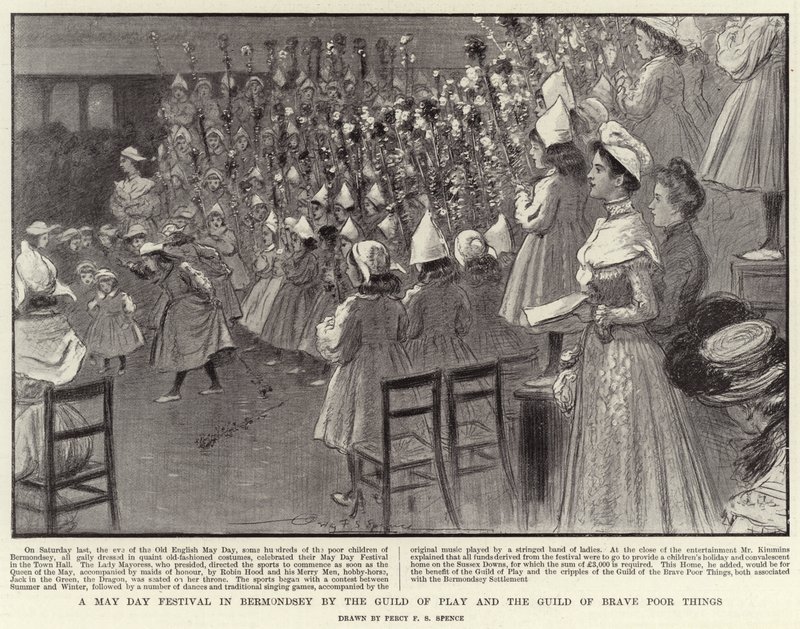 En 1. maj-festival i Bermondsey af Guild of Play og Guild of Brave Poor Things af Percy F.S. Spence